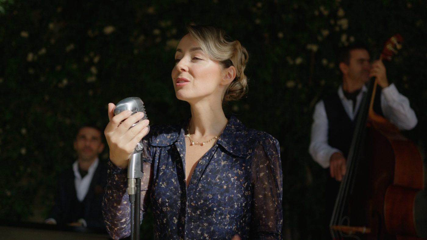 Velvet Rose singer performing